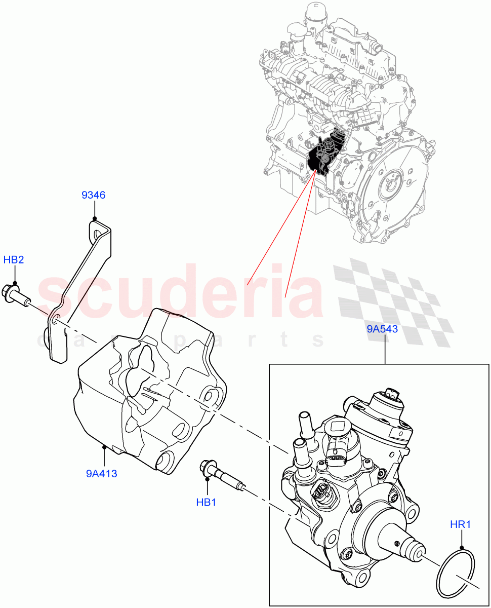 Fuel Injection Pump - Diesel(2.0L AJ21D4 Diesel Mid,Halewood (UK))((V)FROMMH000001) of Land Rover Land Rover Discovery Sport (2015+) [2.0 Turbo Diesel AJ21D4]