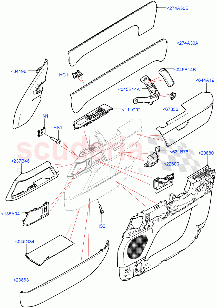 Front Door Trim Installation of Land Rover Land Rover Defender (2020+) [2.0 Turbo Petrol AJ200P]