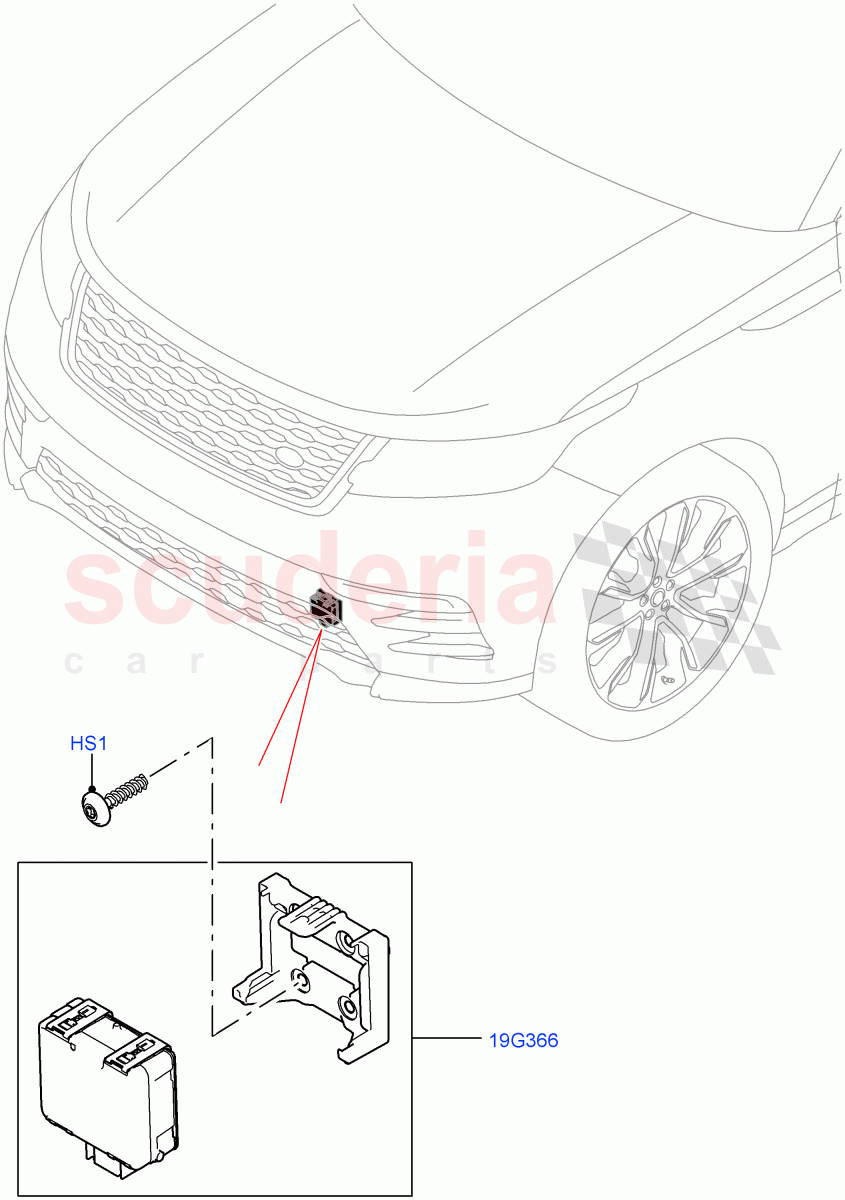 Speed Control(5.0L P AJ133 DOHC CDA S/C Enhanced,ACC + Adaptive Lane Control,With Speed Control,Adaptive Cruise Control with Stg As,ACC + Stop/go + Cra,ACC + Stop/go)((V)FROMKA000001) of Land Rover Land Rover Range Rover Velar (2017+) [5.0 OHC SGDI SC V8 Petrol]