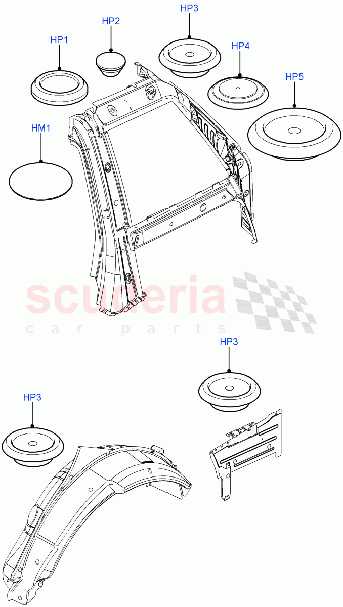 Plugs - Body(Rear)((V)FROMAA000001) of Land Rover Land Rover Range Rover (2010-2012) [5.0 OHC SGDI NA V8 Petrol]