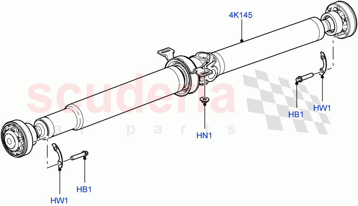 Drive Shaft - Rear Axle Drive((V)FROMAA000001) of Land Rover Land Rover Range Rover (2010-2012) [5.0 OHC SGDI SC V8 Petrol]