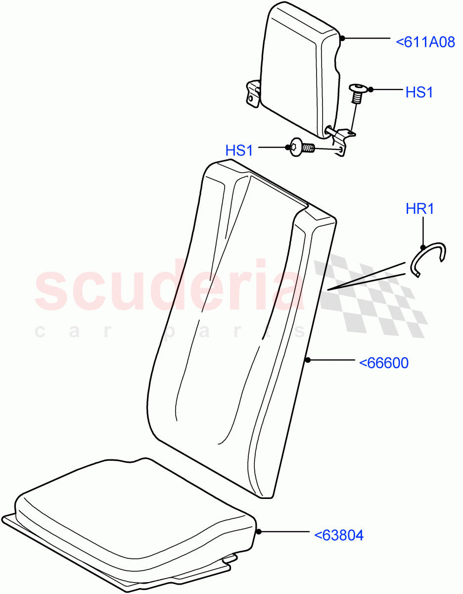 Rear Seat Covers(Row 3)(With 7 Seat Configuration)((V)FROMAA000001) of Land Rover Land Rover Discovery 4 (2010-2016) [3.0 DOHC GDI SC V6 Petrol]