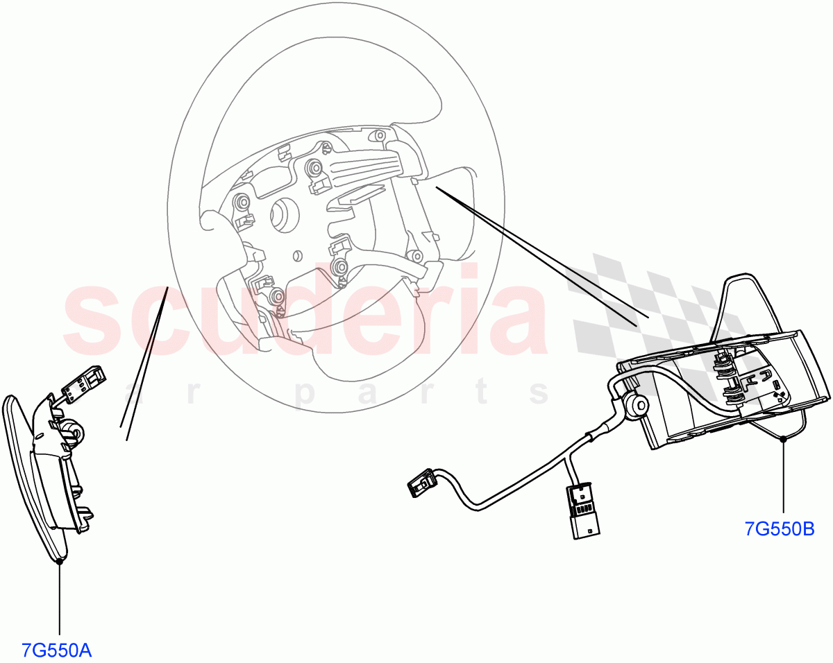 Gear Change-Automatic Transmission(Steering Wheel)(3.0 V6 D Gen2 Twin Turbo,8 Speed Auto Trans ZF 8HP70 4WD,4.4L DOHC DITC V8 Diesel)((V)FROMBA000001) of Land Rover Land Rover Range Rover (2010-2012) [5.0 OHC SGDI NA V8 Petrol]