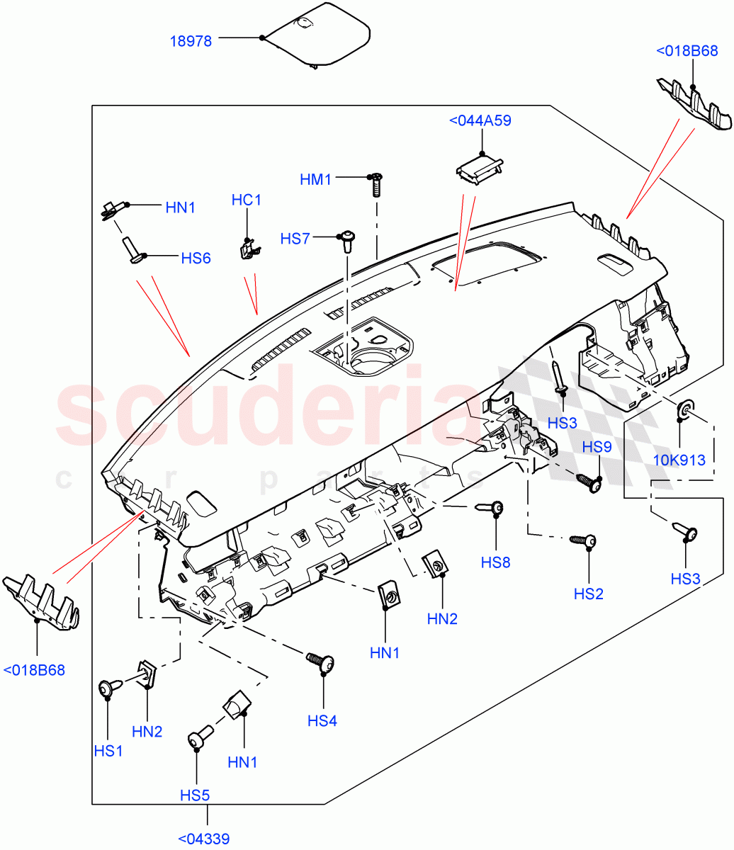 Instrument Panel(External, Upper)(Itatiaia (Brazil))((V)FROMGT000001) of Land Rover Land Rover Discovery Sport (2015+) [2.0 Turbo Petrol AJ200P]