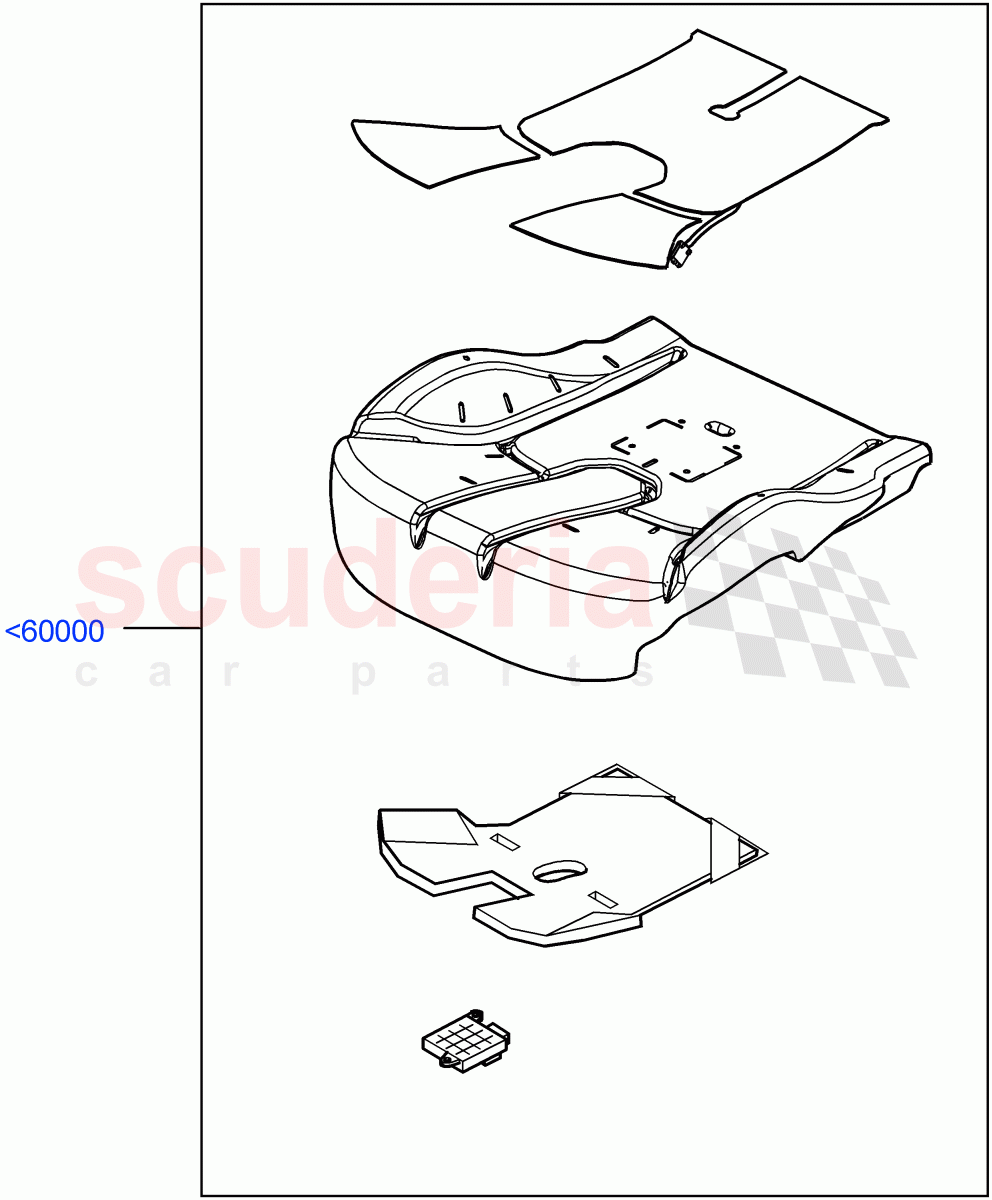 Front Seat Base(For North America Only, Sensors)((+)"CDN/MEX/USA") of Land Rover Land Rover Range Rover Velar (2017+) [2.0 Turbo Petrol AJ200P]