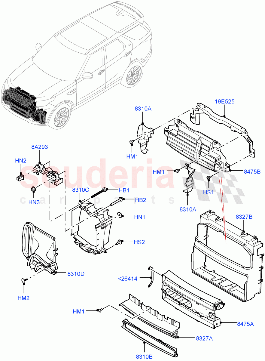 Air Deflectors (Solihull Plant Build) ((V) FROMHA000001) of Land Rover Land Rover Discovery 5 (2017+) [3.0 I6 Turbo Diesel AJ20D6]