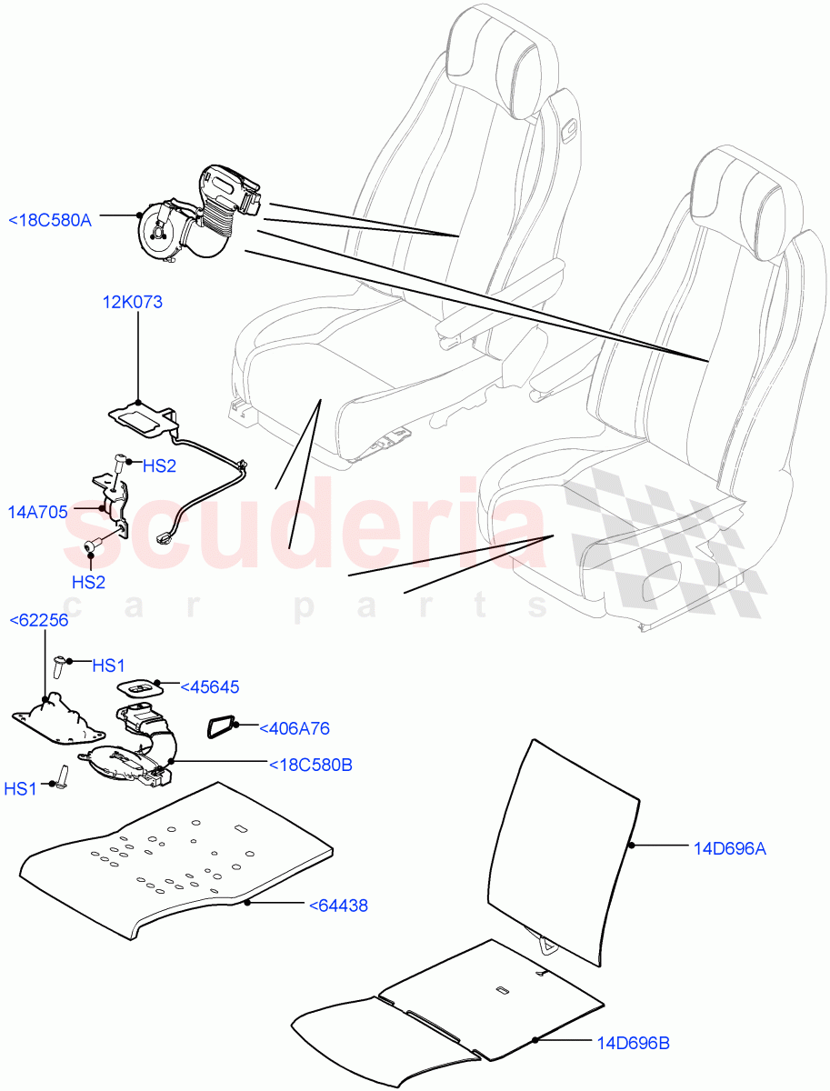 Front Seat Pads/Valances & Heating(Heating)((V)TOHA999999) of Land Rover Land Rover Range Rover (2012-2021) [3.0 DOHC GDI SC V6 Petrol]