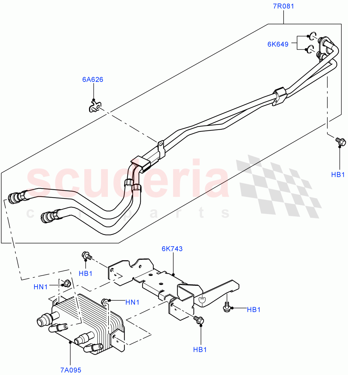 Transmission Cooling Systems(3.0 V6 Diesel,6 Speed Auto Transmission ZF 6HP28)((V)FROMAA000001) of Land Rover Land Rover Discovery 4 (2010-2016) [4.0 Petrol V6]