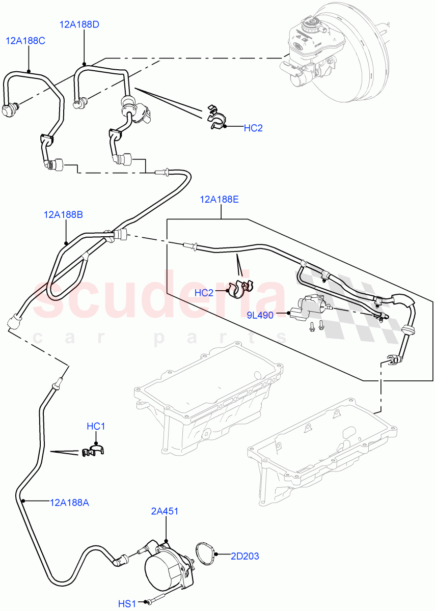 Vacuum Control And Air Injection(3.0L DOHC GDI SC V6 PETROL,RHD)((V)TOGA999999) of Land Rover Land Rover Range Rover (2012-2021) [3.0 DOHC GDI SC V6 Petrol]