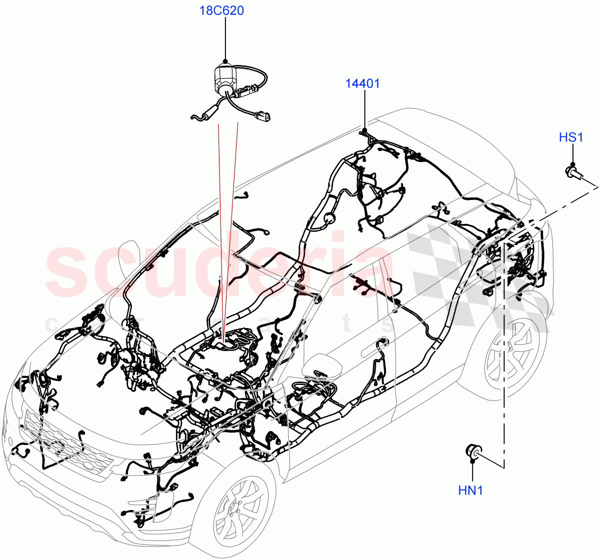 Main Harness(Itatiaia (Brazil)) of Land Rover Land Rover Range Rover Evoque (2019+) [2.0 Turbo Petrol AJ200P]