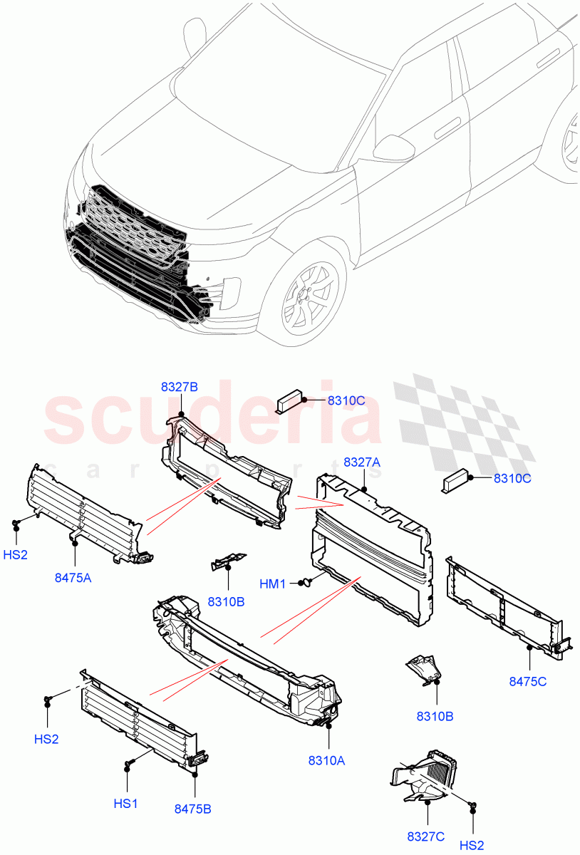 Air Deflectors(Changsu (China)) of Land Rover Land Rover Range Rover Evoque (2019+) [2.0 Turbo Diesel]