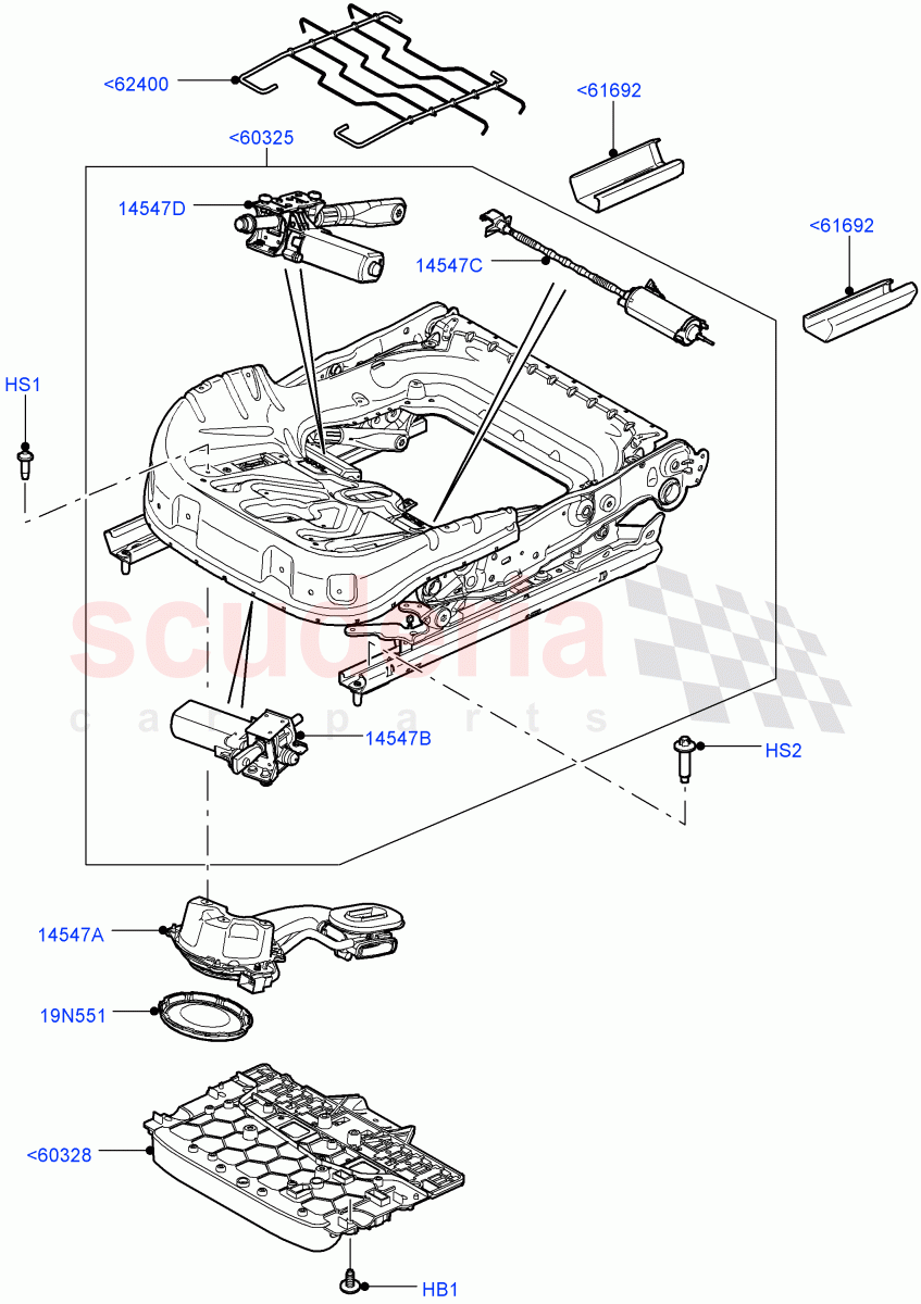 Front Seat Base ((V) FROMAA000001) of Land Rover Land Rover Range Rover (2010-2012) [5.0 OHC SGDI NA V8 Petrol]