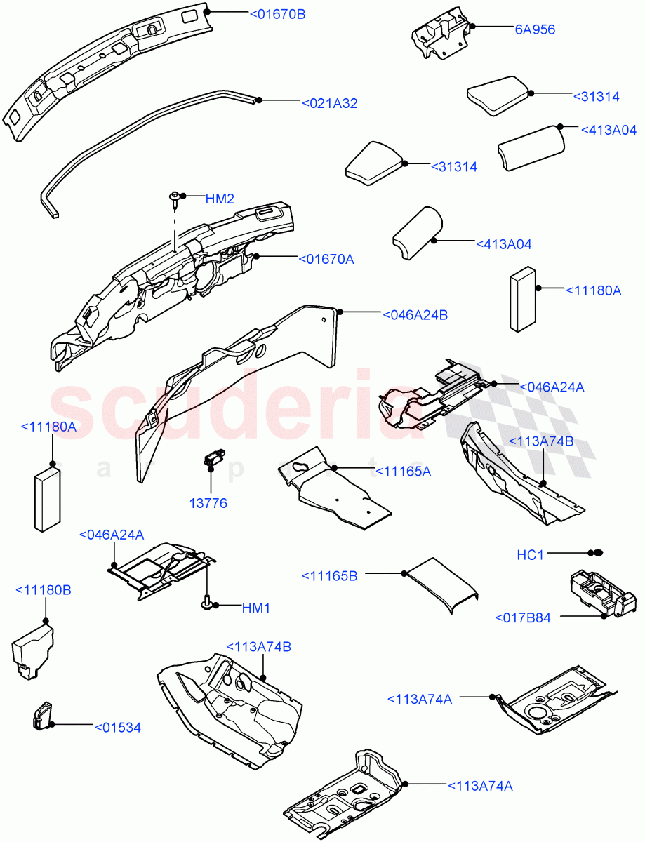 Insulators - Front(Passenger Compartment) of Land Rover Land Rover Range Rover Velar (2017+) [2.0 Turbo Diesel]