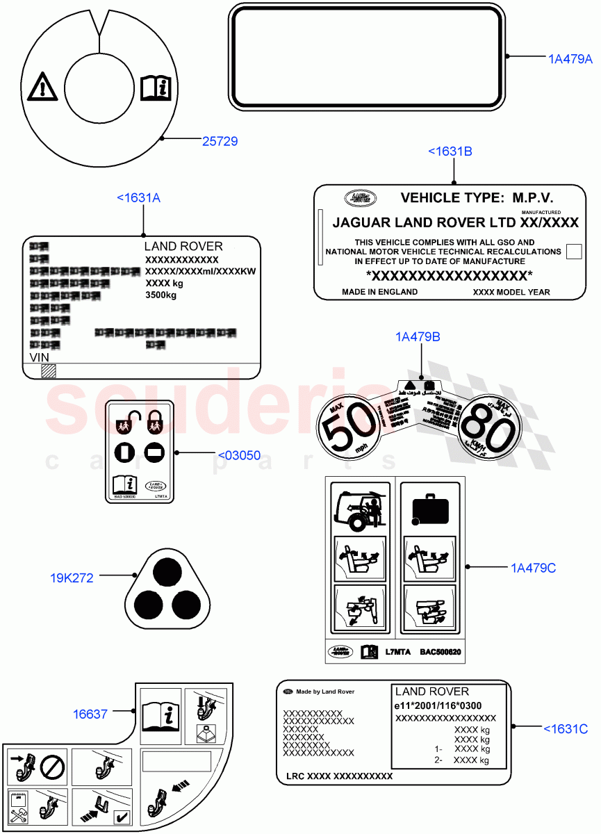 Labels(Body)((V)FROMAA000001) of Land Rover Land Rover Discovery 4 (2010-2016) [2.7 Diesel V6]