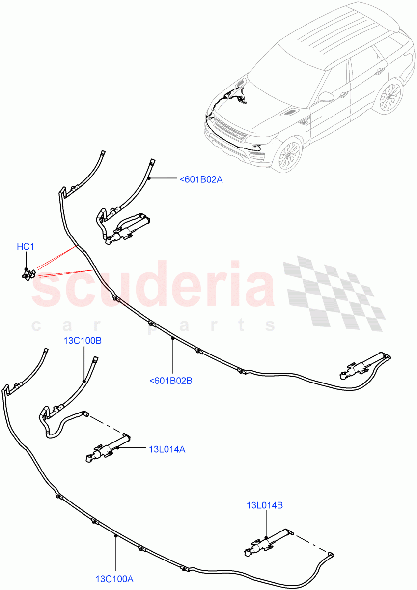 Headlamp Washer(With Headlamp Power Wash) of Land Rover Land Rover Range Rover Sport (2014+) [3.0 Diesel 24V DOHC TC]