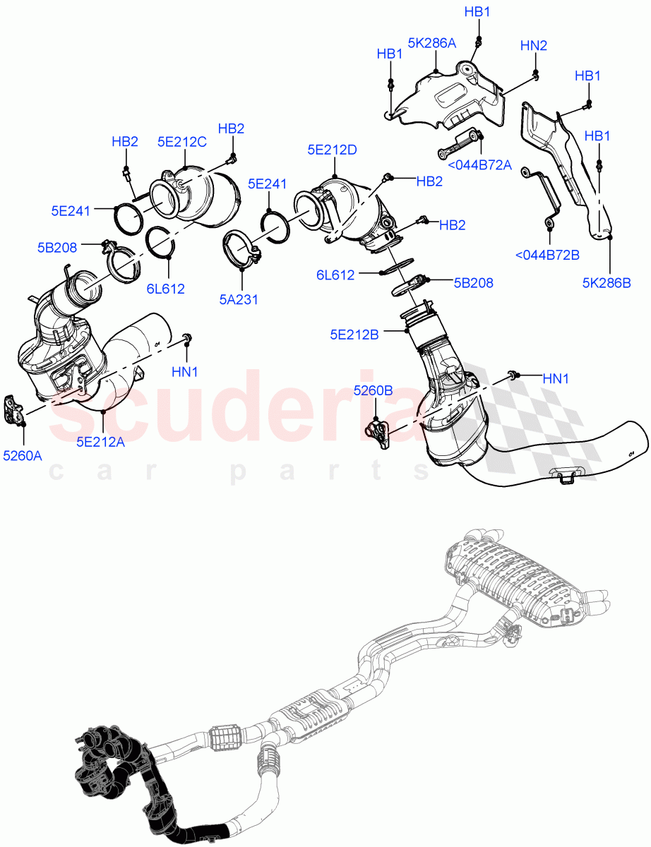 Front Exhaust System(4.4 V8 Turbo Petrol (NC10)) of Land Rover Land Rover Range Rover (2022+) [4.4 V8 Turbo Petrol NC10]