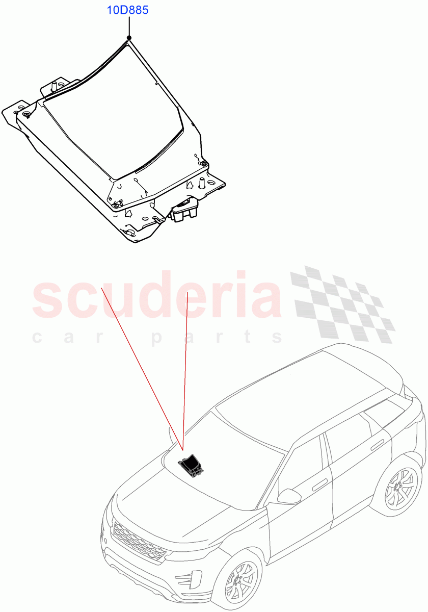 Head Up Display Module(Halewood (UK),Head Up Display) of Land Rover Land Rover Range Rover Evoque (2019+) [2.0 Turbo Petrol AJ200P]