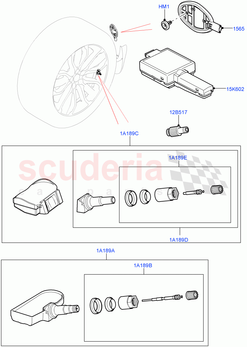 Tyre Pressure Monitor System(With Tyre Pressure Sensors)((V)TOFA999999) of Land Rover Land Rover Range Rover Sport (2014+) [3.0 Diesel 24V DOHC TC]