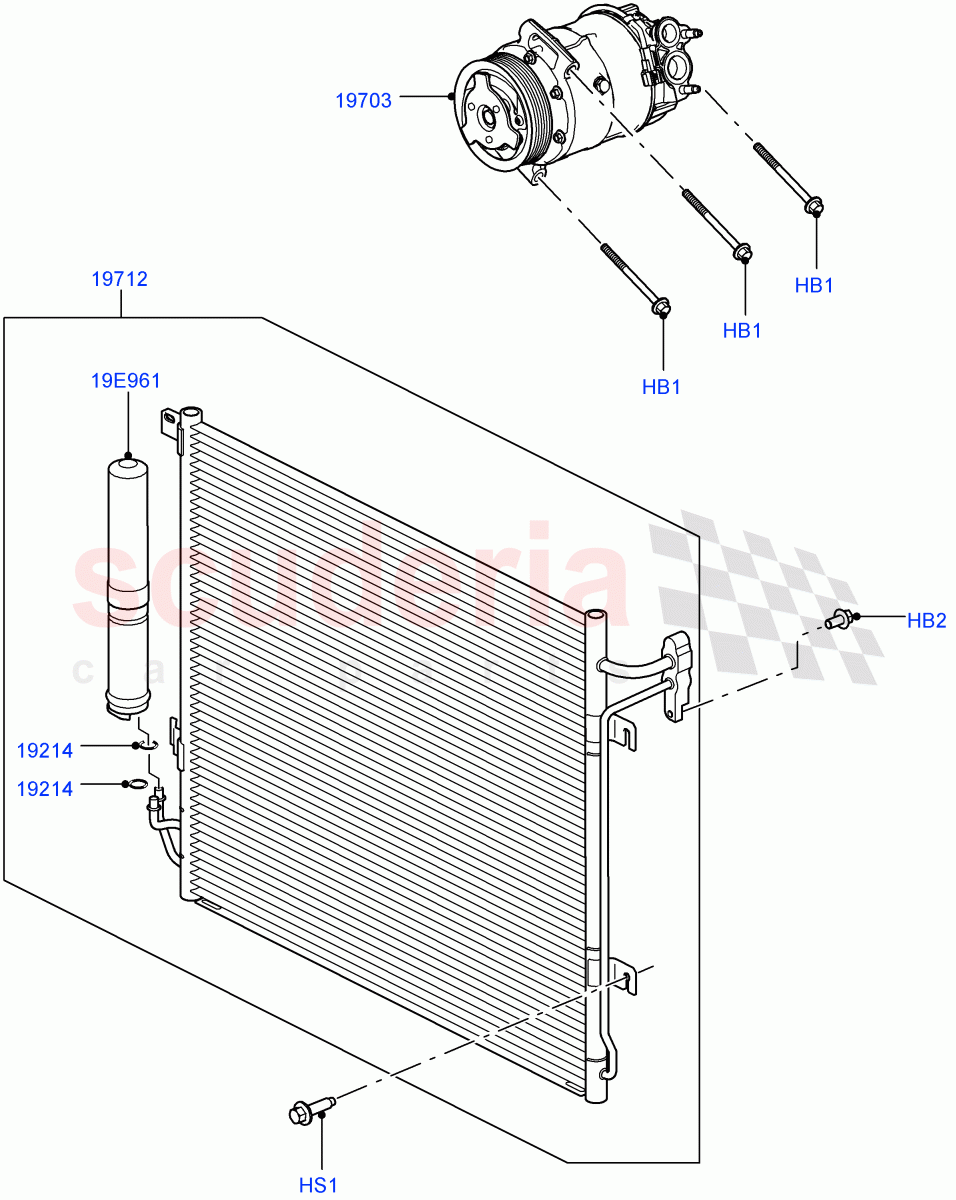 Air Conditioning Condensr/Compressr(5.0L OHC SGDI SC V8 Petrol - AJ133,5.0L OHC SGDI NA V8 Petrol - AJ133)((V)FROMAA000001) of Land Rover Land Rover Range Rover Sport (2010-2013) [5.0 OHC SGDI NA V8 Petrol]