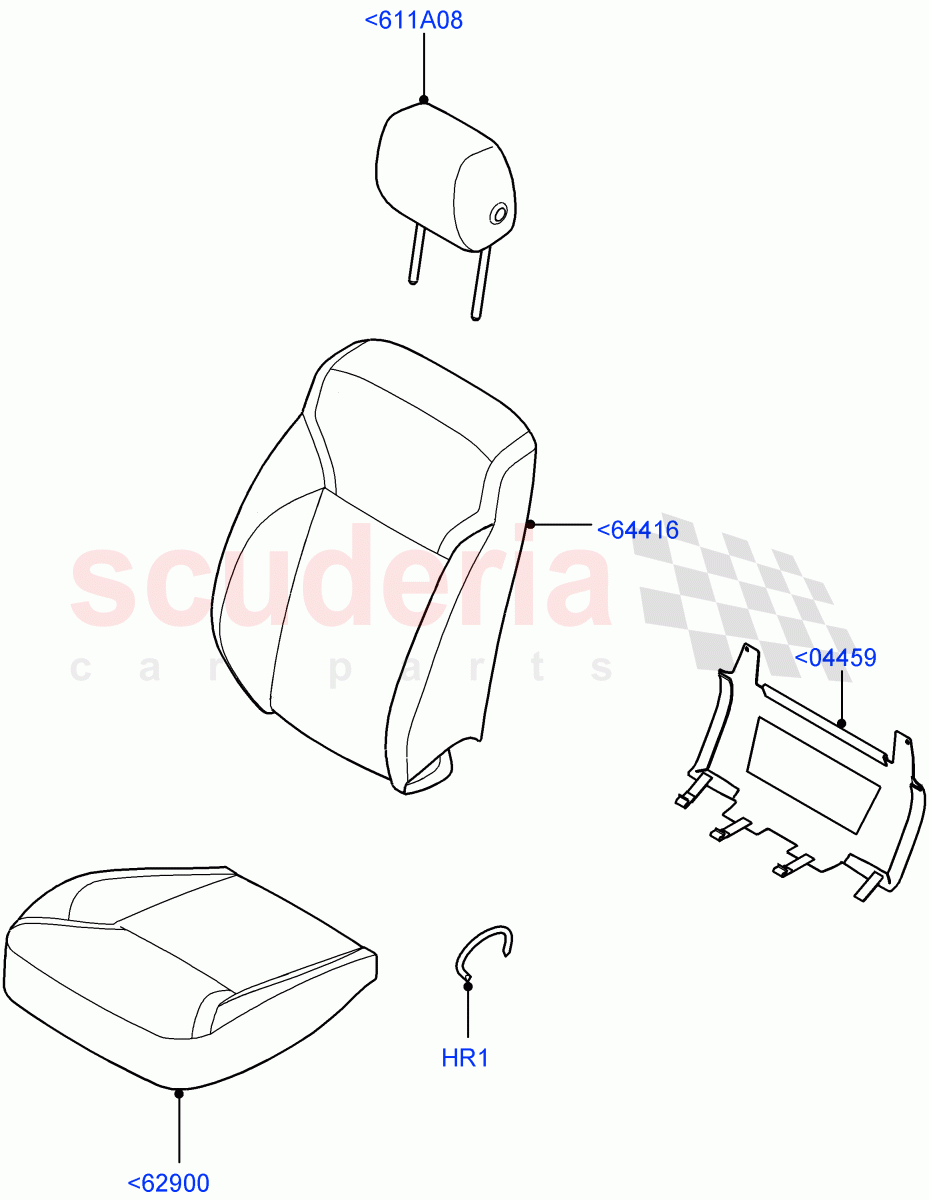 Front Seat Covers(Grained Cloth,Version - Core) of Land Rover Land Rover Discovery 5 (2017+) [2.0 Turbo Diesel]