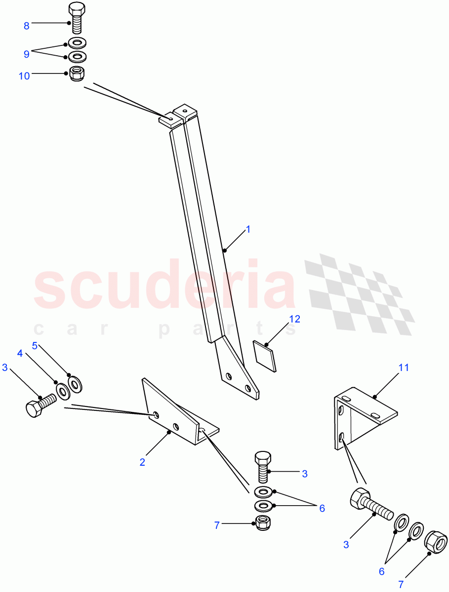 Bulkhead Stiffeners (Chassis Cab, Crew Cab HCPU, Chassis Crew Cab, High Capacity Pick Up) ((V) FROM7A000001) of Land Rover Land Rover Defender (2007-2016)