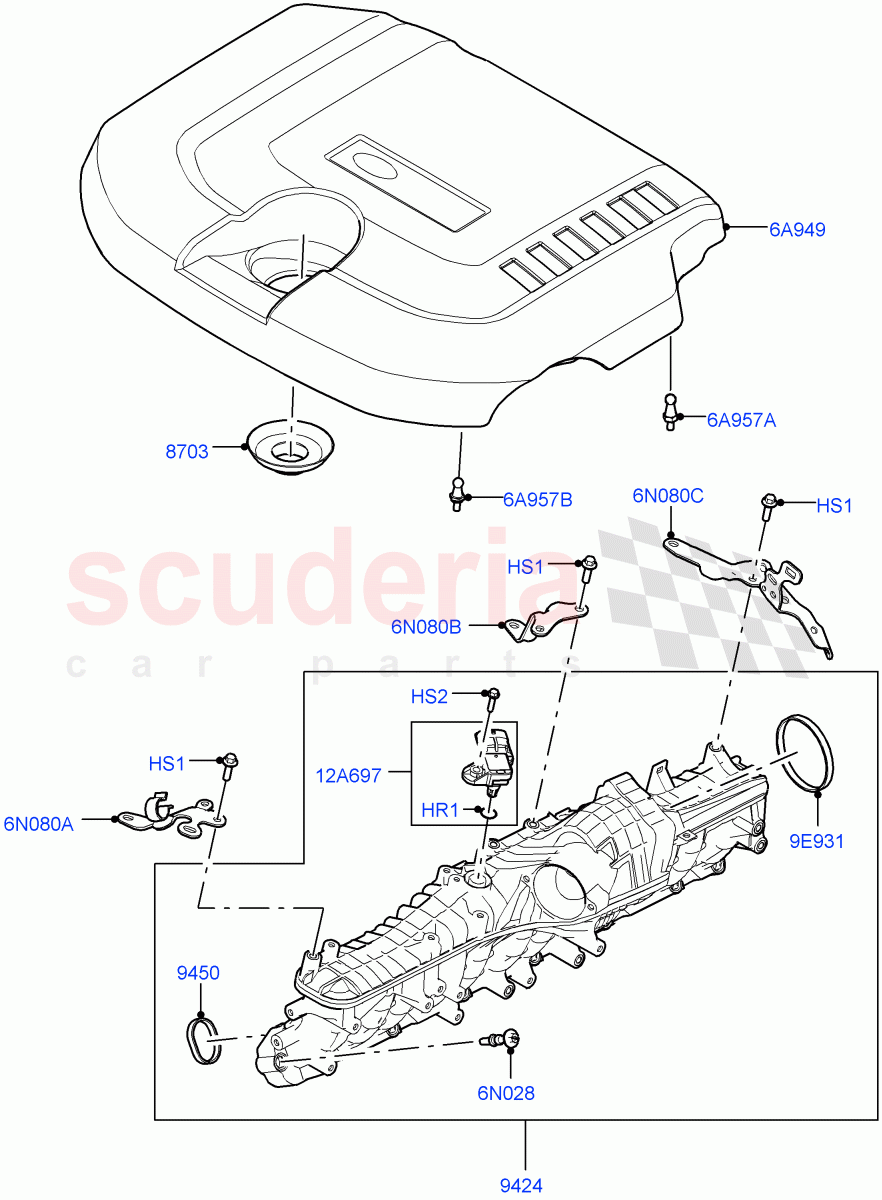 Inlet Manifold(3.0L AJ20D6 Diesel High) of Land Rover Land Rover Range Rover (2022+) [3.0 I6 Turbo Diesel AJ20D6]