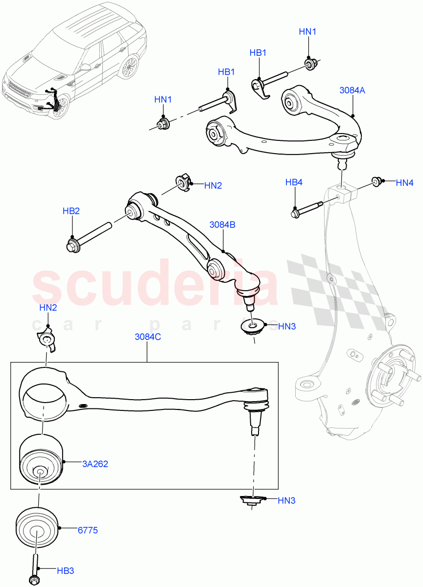 Front Suspension Arms of Land Rover Land Rover Range Rover Sport (2014+) [3.0 Diesel 24V DOHC TC]