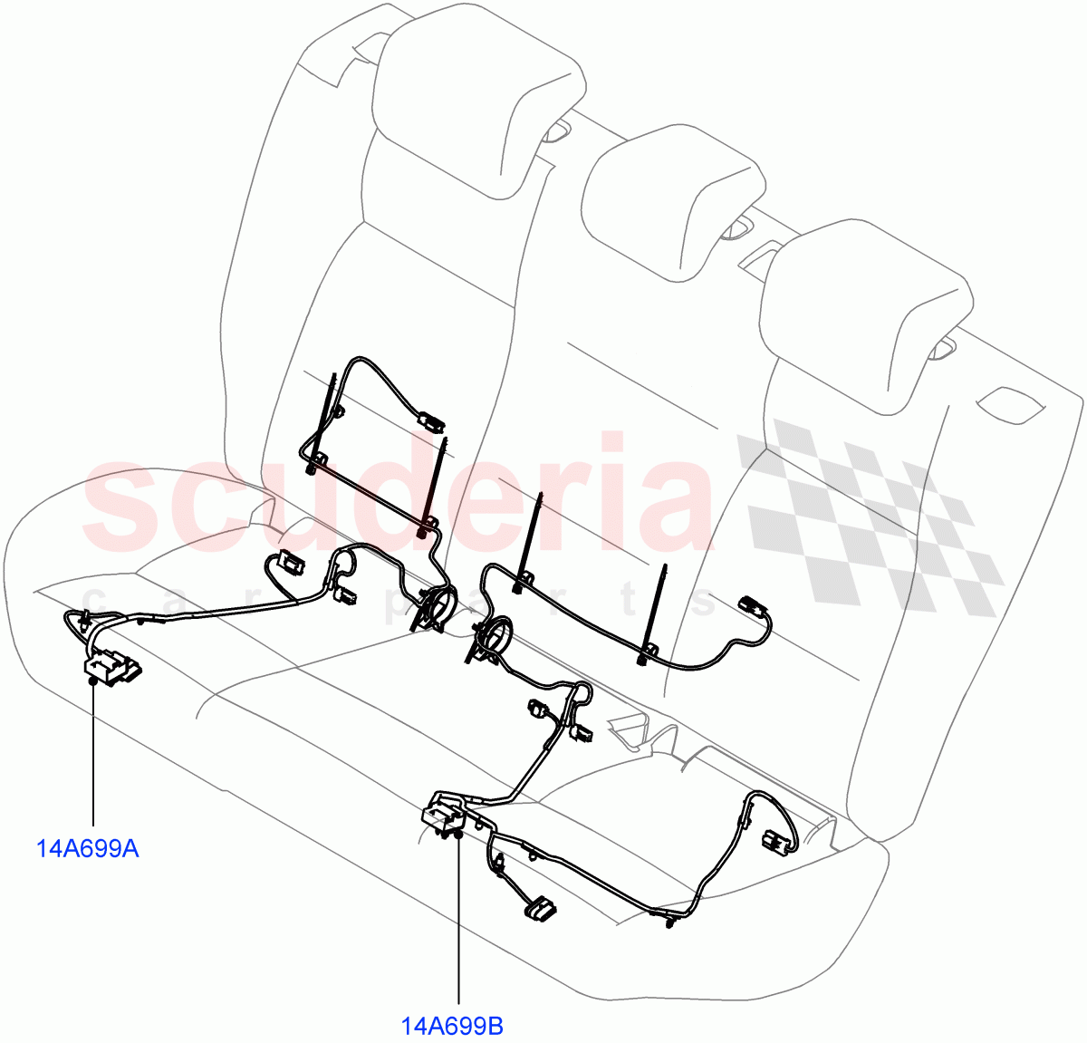 Wiring - Seats(Rear Seats)(Changsu (China))((V)FROMFG000001) of Land Rover Land Rover Discovery Sport (2015+) [1.5 I3 Turbo Petrol AJ20P3]