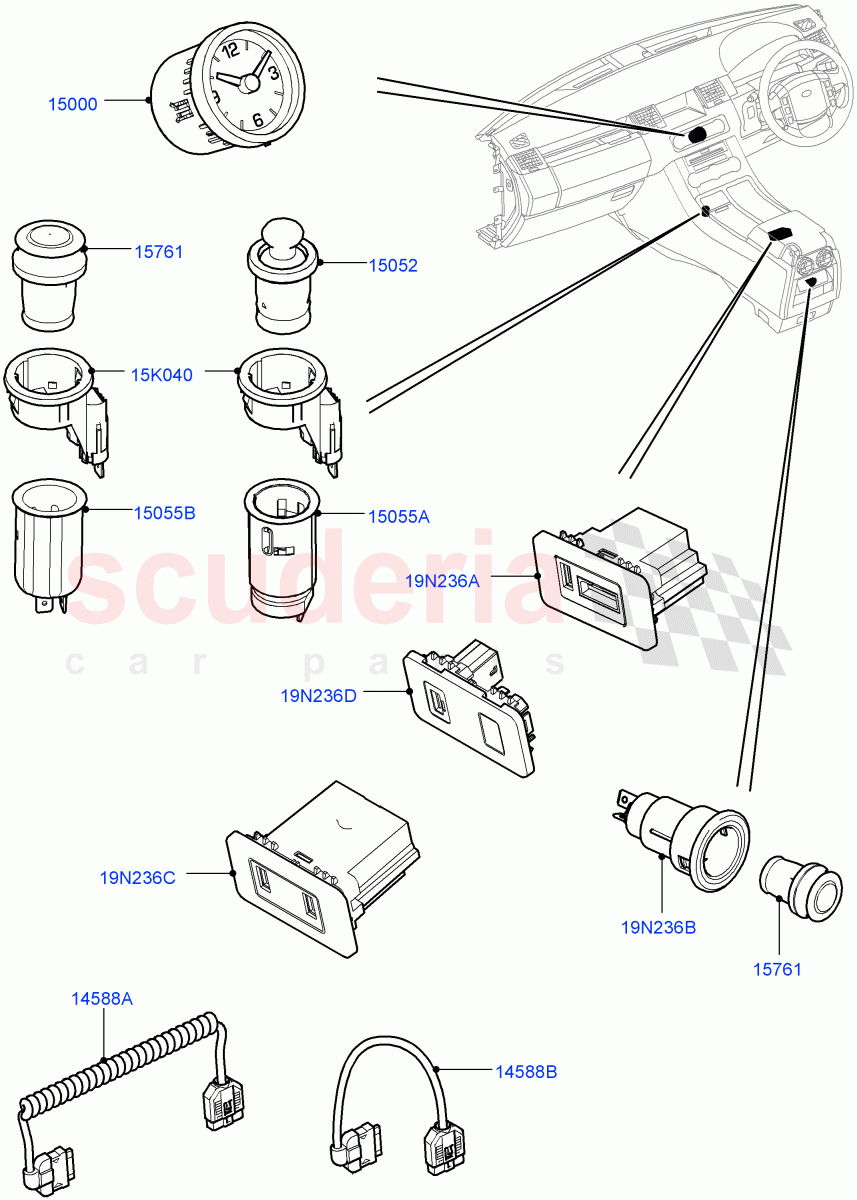 Instrument Panel Related Parts((V)FROMAA000001) of Land Rover Land Rover Range Rover Sport (2010-2013) [5.0 OHC SGDI NA V8 Petrol]