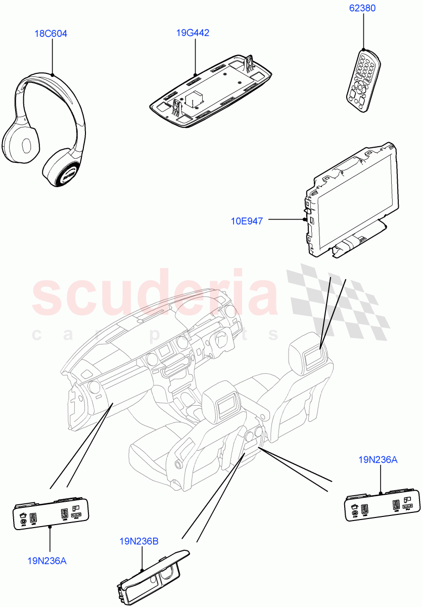 Family Entertainment System(Rear Seat)((V)FROMEA000001) of Land Rover Land Rover Discovery 4 (2010-2016) [4.0 Petrol V6]