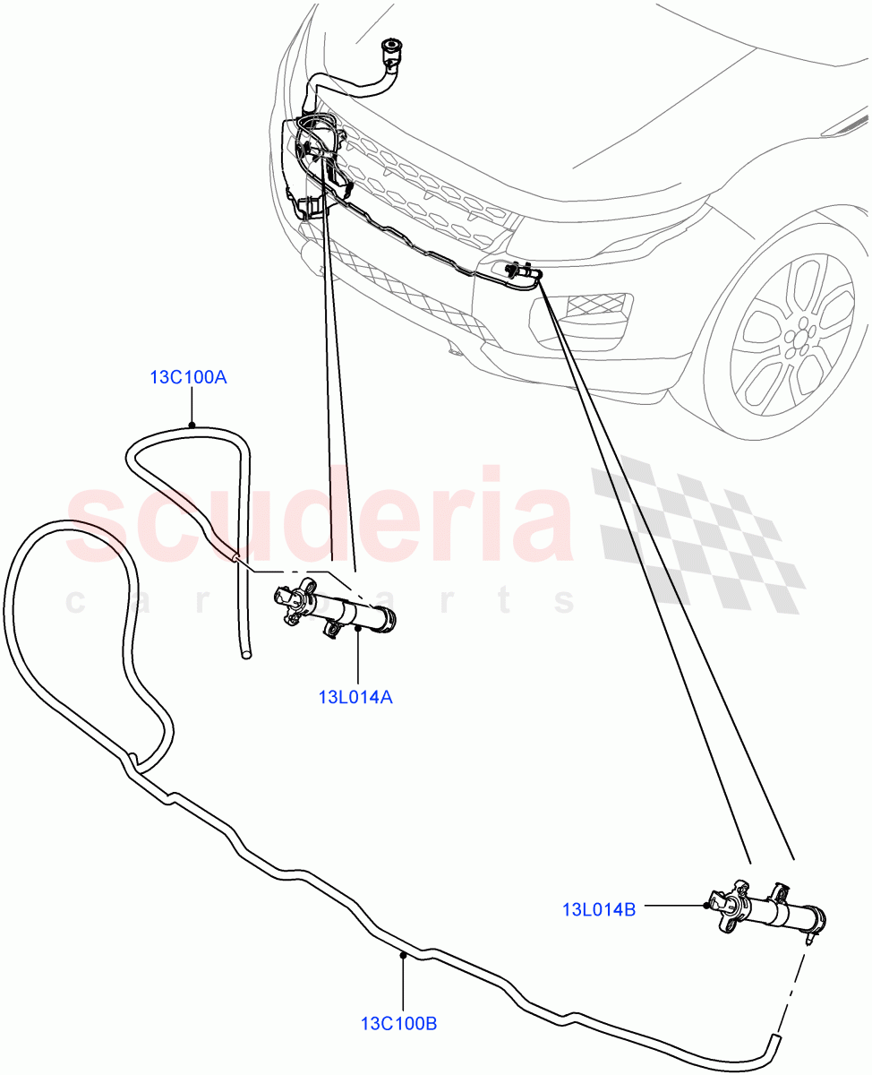 Headlamp Washer(Changsu (China),With Headlamp Power Wash)((V)FROMEG000001) of Land Rover Land Rover Range Rover Evoque (2012-2018) [2.0 Turbo Petrol AJ200P]