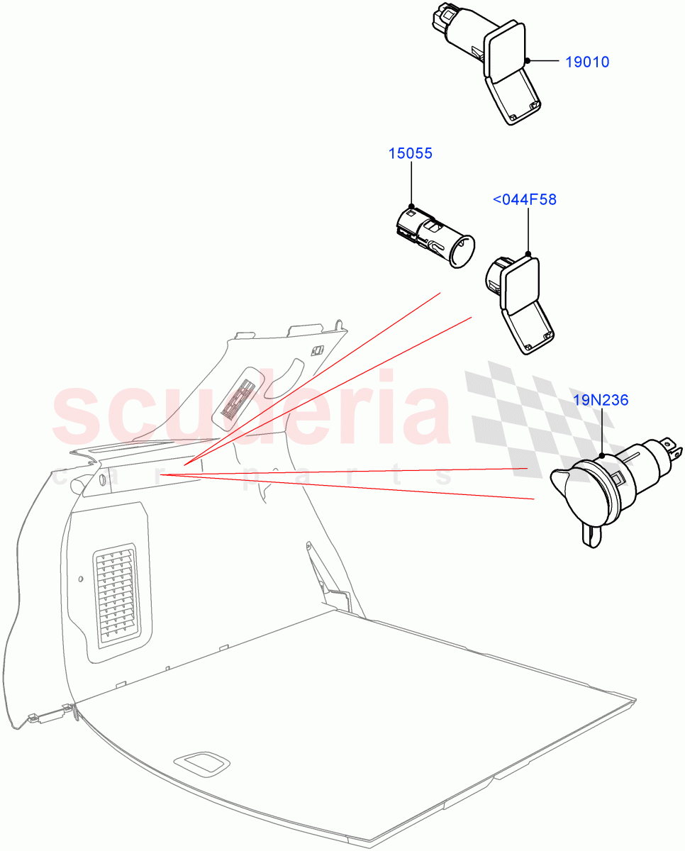 Auxiliary Electrical Power Points(Halewood (UK)) of Land Rover Land Rover Discovery Sport (2015+) [1.5 I3 Turbo Petrol AJ20P3]