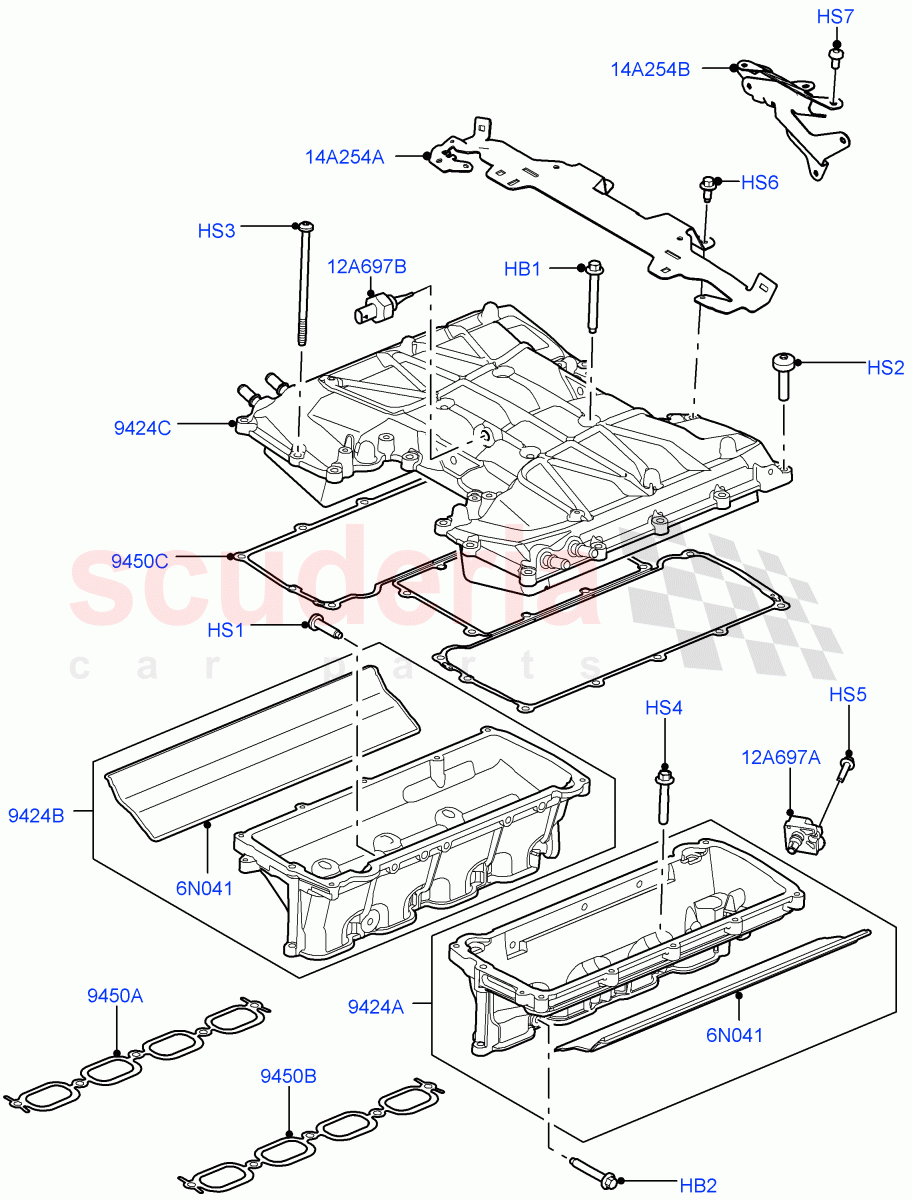 Inlet Manifold (5.0L P AJ133 DOHC CDA S/C Enhanced) ((V) FROMKA000001) of Land Rover Land Rover Range Rover Velar (2017+) [5.0 OHC SGDI SC V8 Petrol]