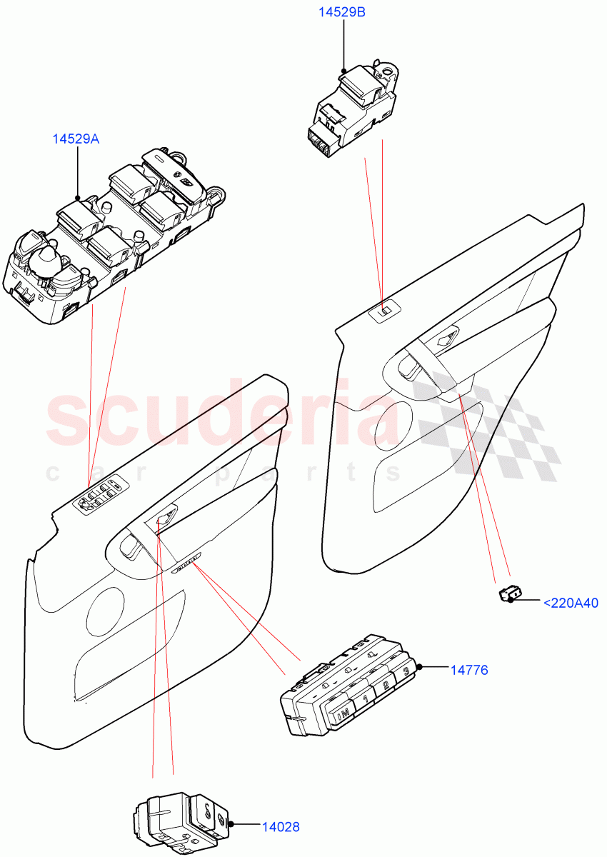 Switches(Door)(Changsu (China))((V)FROMKG446857) of Land Rover Land Rover Discovery Sport (2015+) [2.0 Turbo Petrol AJ200P]