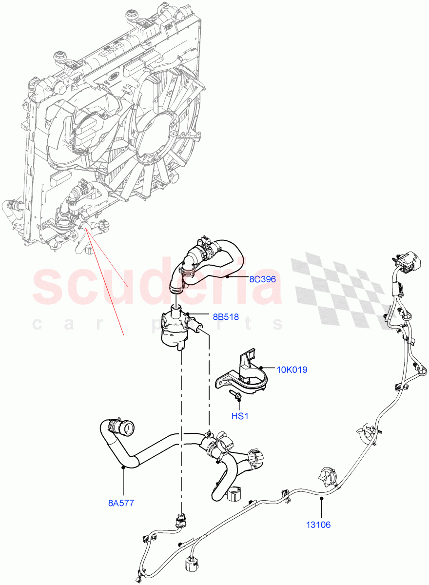 Water Pump(Nitra Plant Build, Auxiliary Unit)(2.0L I4 DSL MID DOHC AJ200)((V)FROMK2000001) of Land Rover Land Rover Discovery 5 (2017+) [2.0 Turbo Diesel]