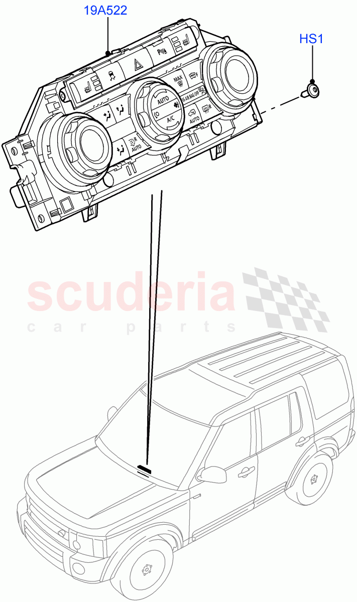 Heater & Air Conditioning Controls(Main Unit)((V)FROMCA000001) of Land Rover Land Rover Discovery 4 (2010-2016) [2.7 Diesel V6]