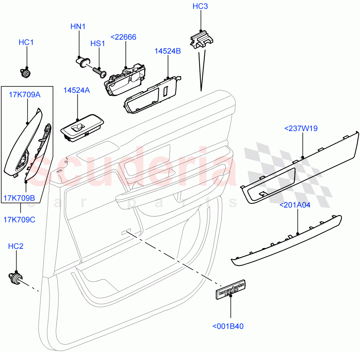 Front Door Trim Installation((V)FROMAA000001) of Land Rover Land Rover Range Rover Sport (2010-2013) [3.6 V8 32V DOHC EFI Diesel]