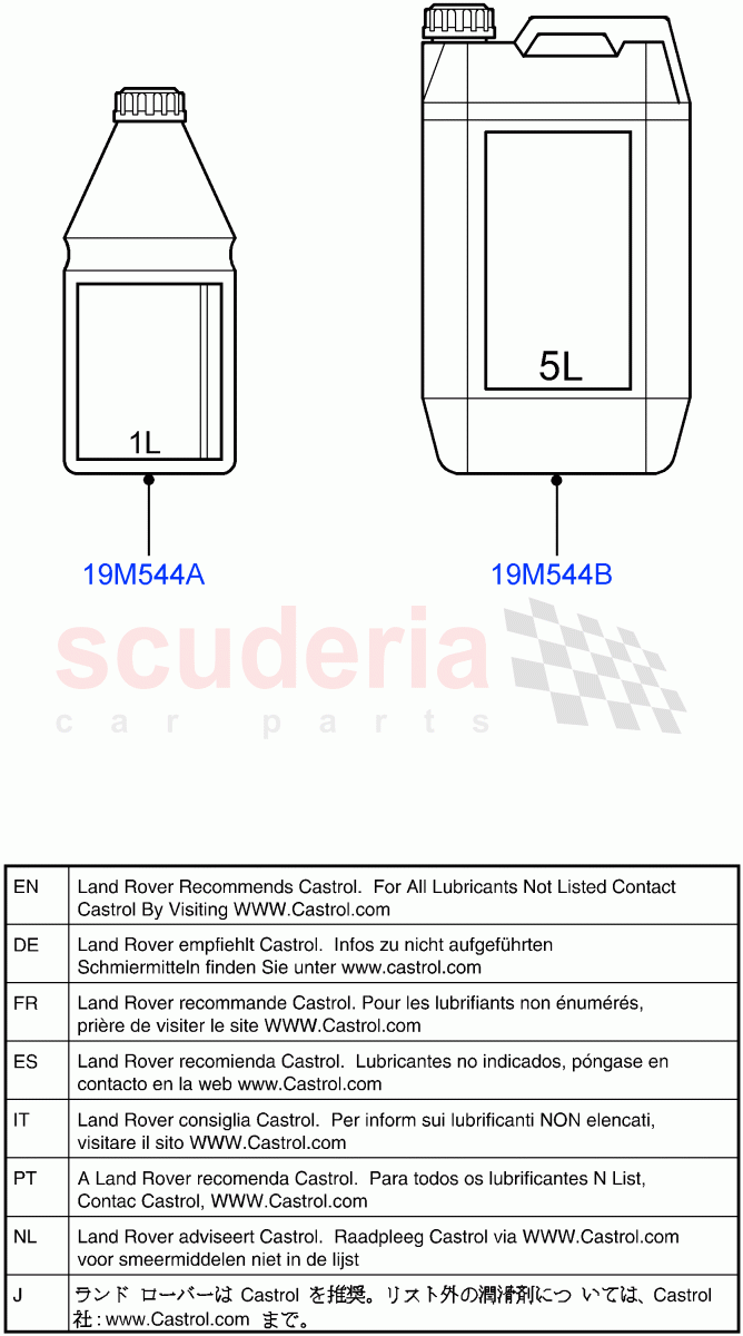Engine Oil ((V) TO9A999999) of Land Rover Land Rover Range Rover Sport (2005-2009) [4.2 Petrol V8 Supercharged]