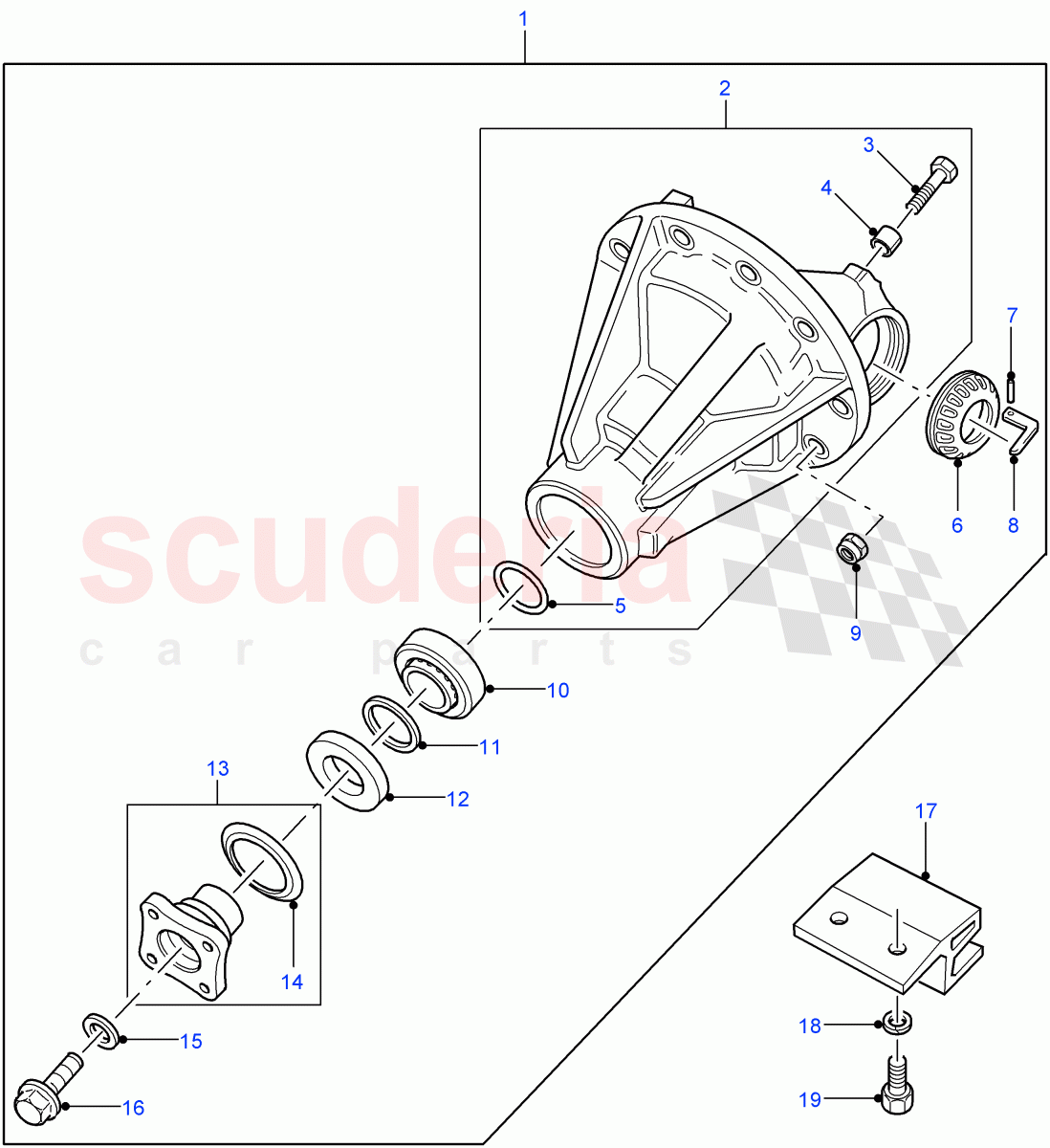 Differential Assembly((V)FROM7A000001) of Land Rover Land Rover Defender (2007-2016)