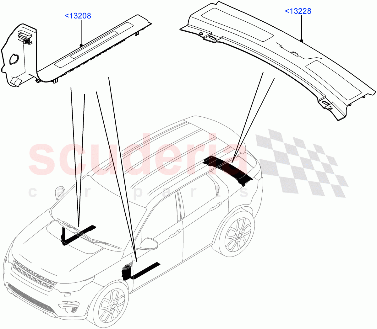 Door Sill Finishers(Accessory)(Halewood (UK),Itatiaia (Brazil)) of Land Rover Land Rover Discovery Sport (2015+) [2.0 Turbo Petrol AJ200P]