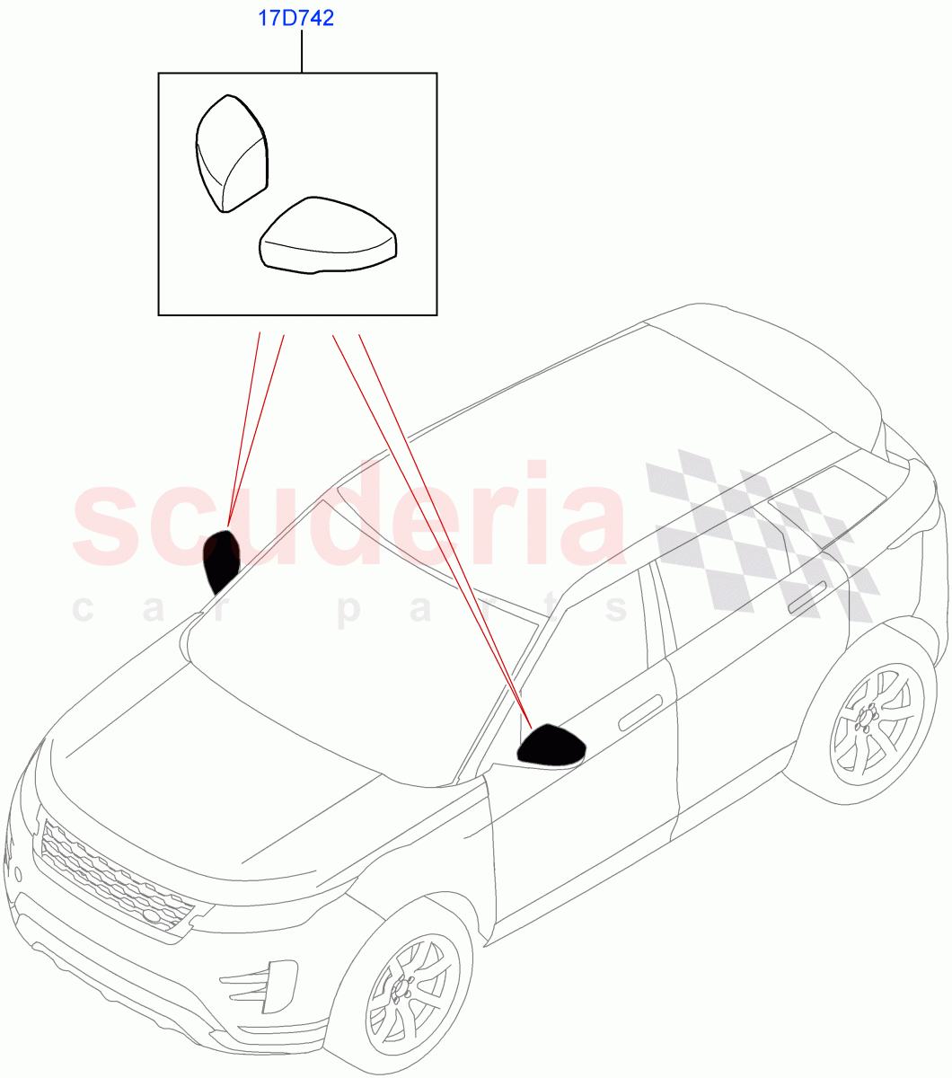 Exterior Body Styling Items(Itatiaia (Brazil)) of Land Rover Land Rover Range Rover Evoque (2019+) [2.0 Turbo Diesel AJ21D4]