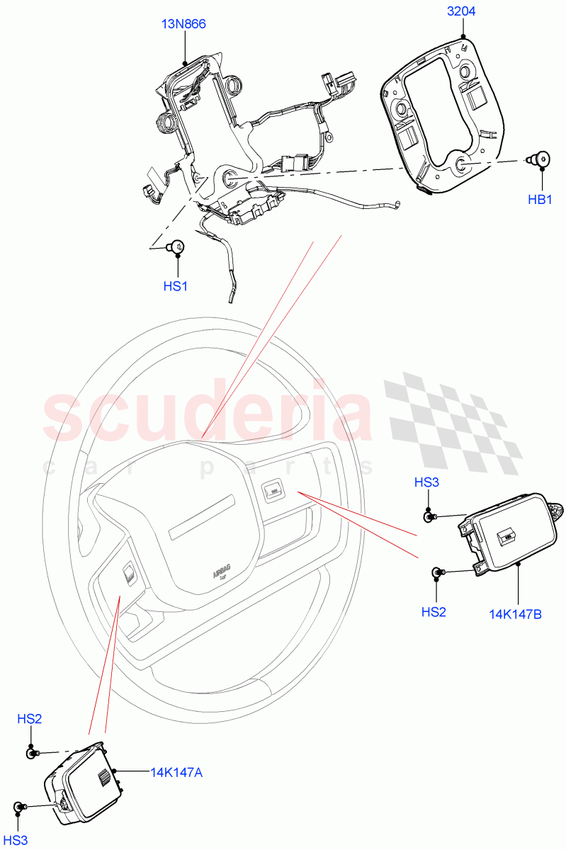 Switches(Steering Wheel) of Land Rover Land Rover Range Rover (2022+) [3.0 I6 Turbo Petrol AJ20P6]