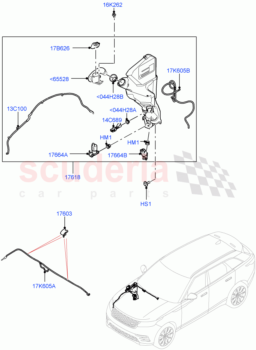 Windscreen Washer of Land Rover Land Rover Range Rover Velar (2017+) [2.0 Turbo Diesel]