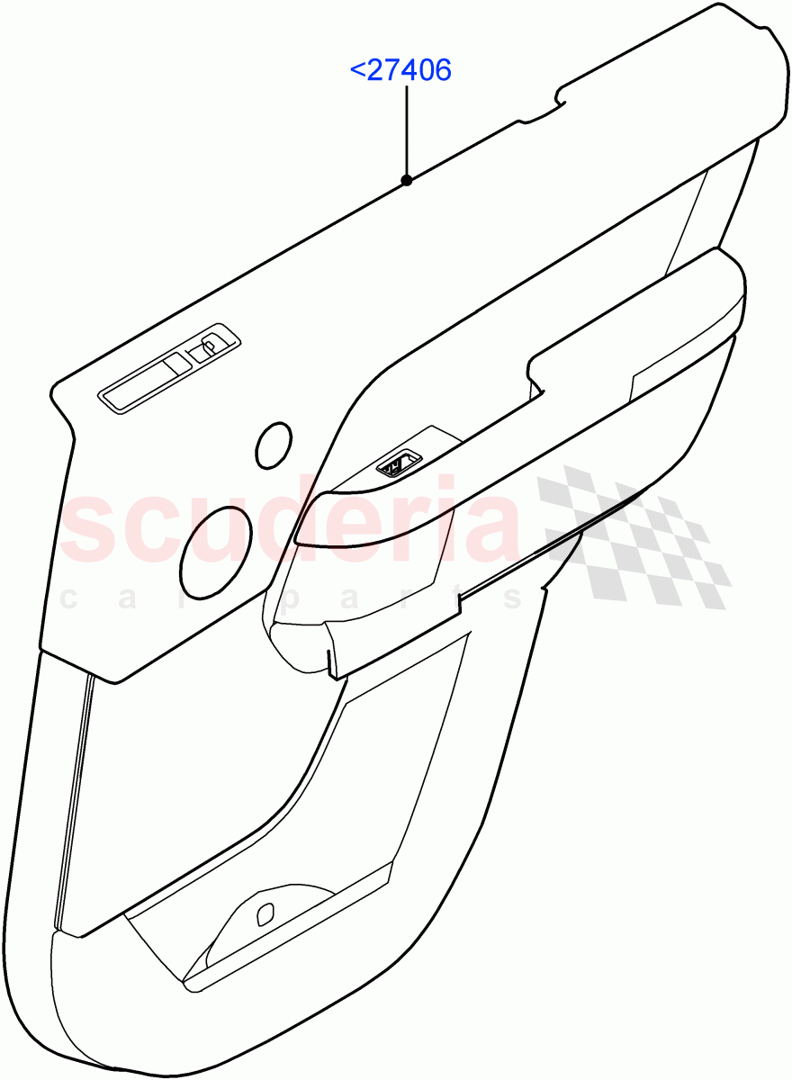 Rear Door Trim Panels((V)FROMJA000001) of Land Rover Land Rover Range Rover (2012-2021) [5.0 OHC SGDI SC V8 Petrol]