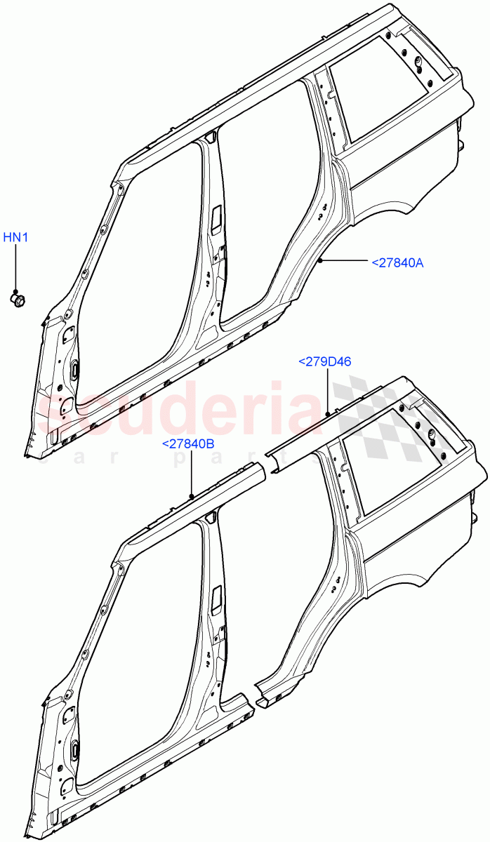 Side Panels - Outer(Less Armoured)((V)FROMAA000001) of Land Rover Land Rover Range Rover (2010-2012) [5.0 OHC SGDI SC V8 Petrol]