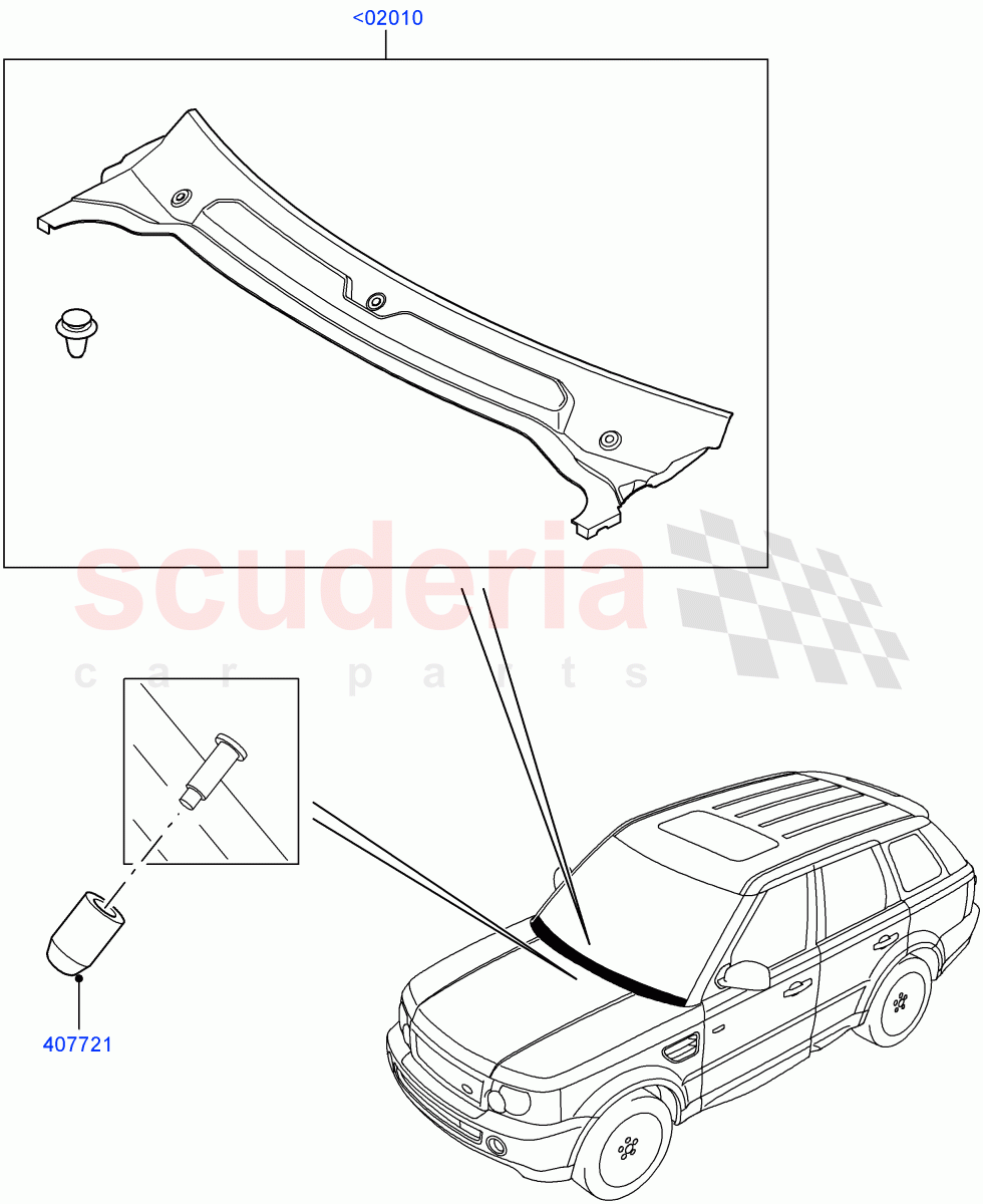 Cowl/Panel And Related Parts ((V) FROMAA000001) of Land Rover Land Rover Range Rover Sport (2010-2013) [3.6 V8 32V DOHC EFI Diesel]