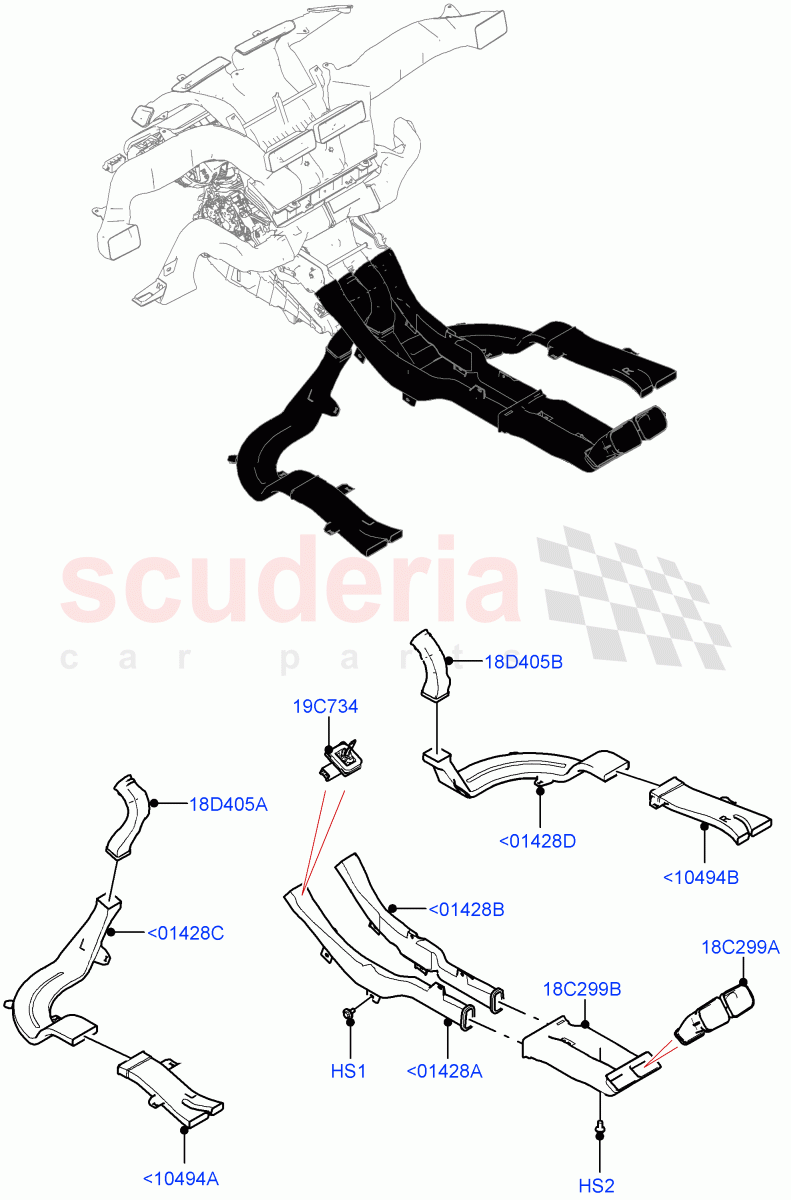 Air Vents, Louvres And Ducts(Internal Components, 2nd Row)(Halewood (UK))((V)FROMLH000001) of Land Rover Land Rover Discovery Sport (2015+) [2.0 Turbo Petrol GTDI]