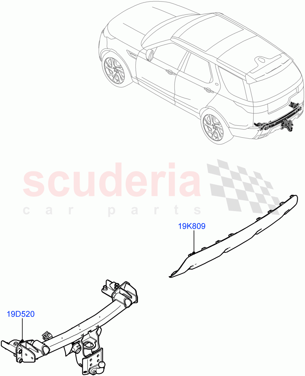 Towing Equipment(Multi Height Tow Bar)((-)"CDN/USA") of Land Rover Land Rover Discovery 5 (2017+) [2.0 Turbo Diesel]