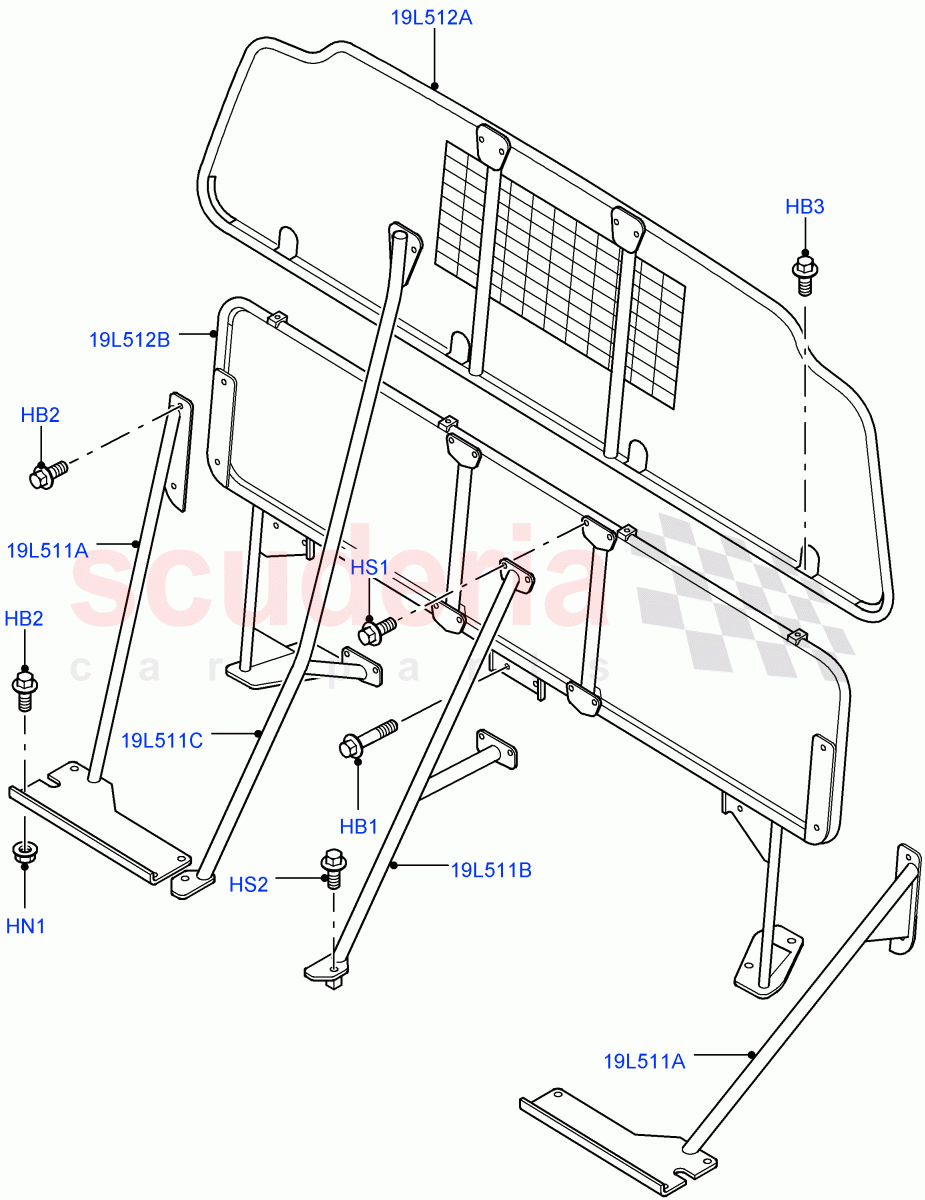 Partition(Commercial)(With 2 Seat Configuration)((V)FROMAA000001) of Land Rover Land Rover Discovery 4 (2010-2016) [3.0 Diesel 24V DOHC TC]