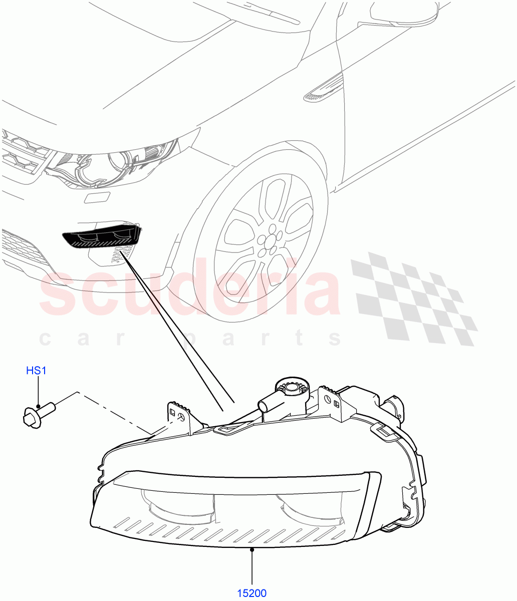 Front Fog Lamps(Itatiaia (Brazil),With Front Fog Lamps)((V)FROMGT000001) of Land Rover Land Rover Discovery Sport (2015+) [1.5 I3 Turbo Petrol AJ20P3]